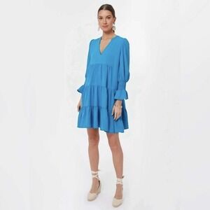 Tuckernuck Pomander Place Kenzo Tiered Dress in Capri Blue Size XL